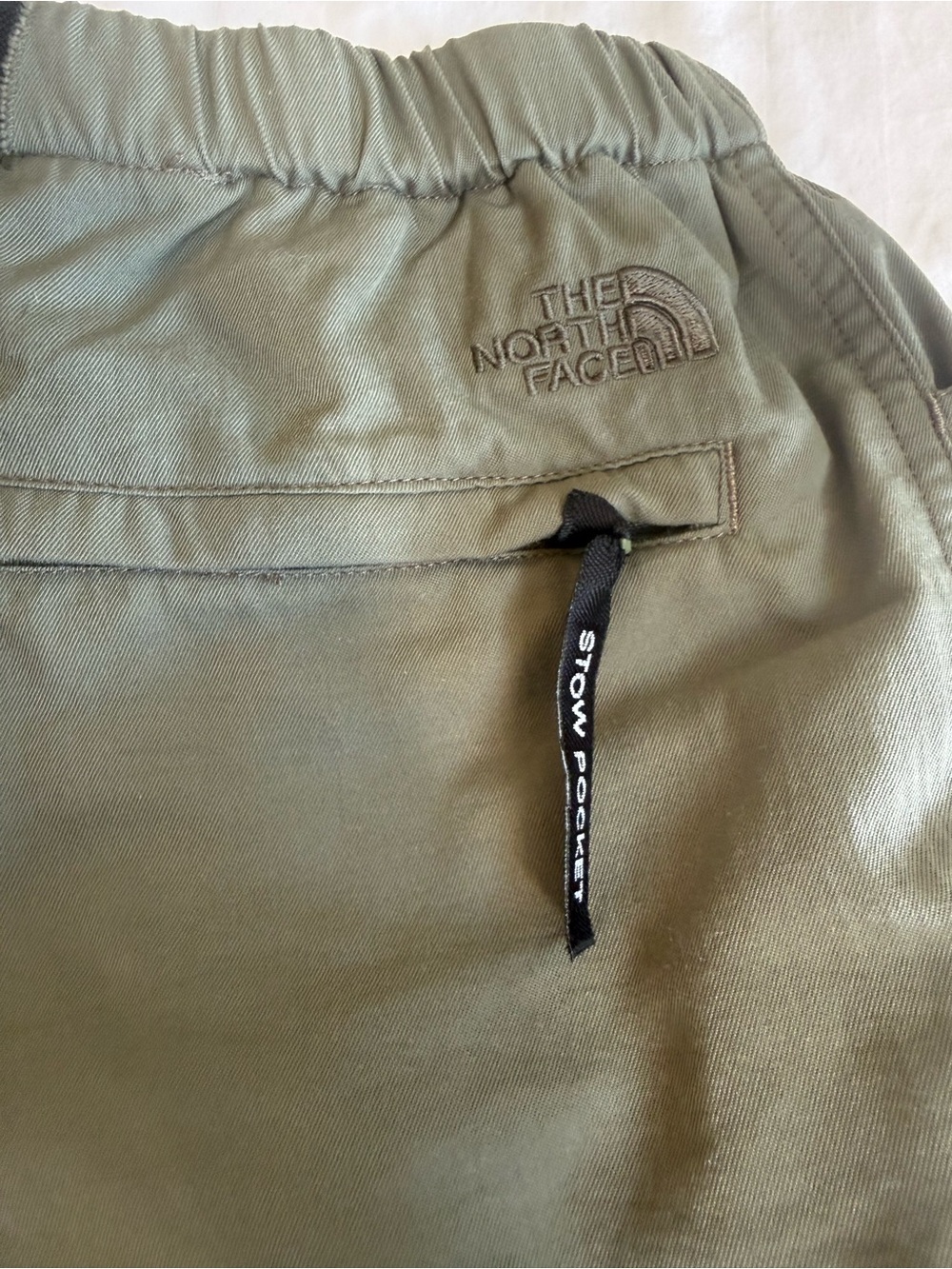 The North Face Vintage Belted Nylon Cargo Shorts Green Women’s Size S Granola - Picture 4 of 7